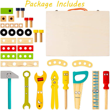 EcoToys Caja de Herramientas Colorida | Educativo y Creativo - Juguete DIY para Niños